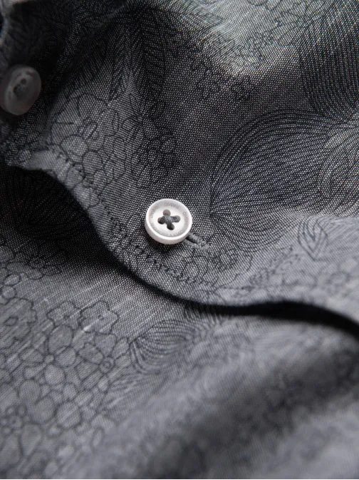 Trendovska siva majica s cvetličnim potiskom V3 SHCS-0157