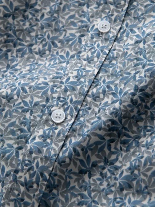 Svetlo modra srajca s cvetličnim vzorcem V1 SHPS-0163