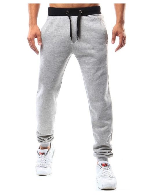 Trendi moške trenirke v sivi barvi