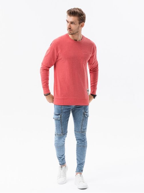 Rdeč pulover modnega dizajna B1149