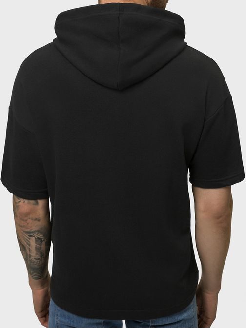 Črn pulover s kratkimi rukavi B/20402009