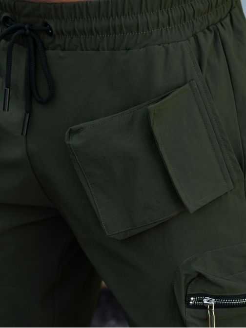 Moške zelene cargo hlače