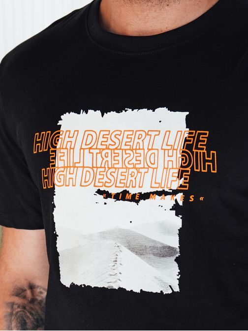 Atraktivna črna majica z originalnim potiskom