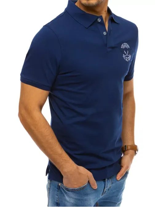 Udobna polo majica v temno modri barvi