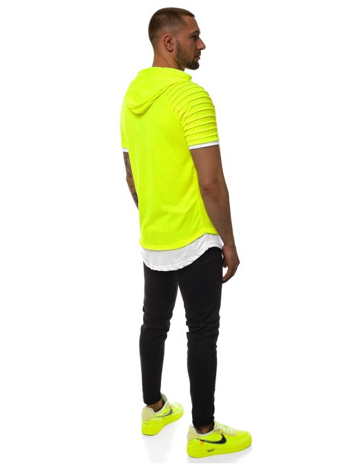 Neon rumena majica s kapuco A/1186X