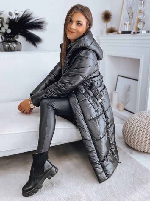 Edinstveni ženski plašč v črni barvi Lina