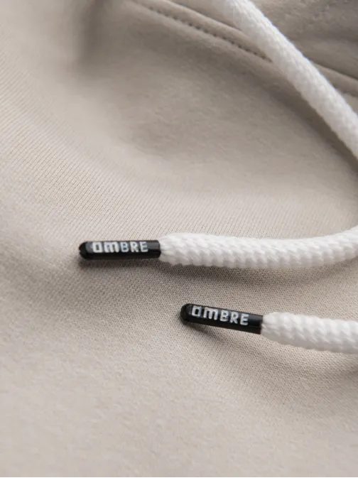 Modna bež majica s kapuco SSBN-0270