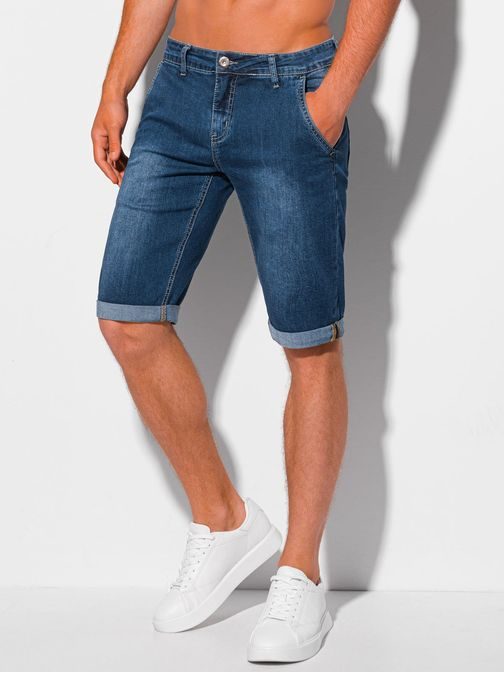 Trendovske kratke hlače v modri barvi W352