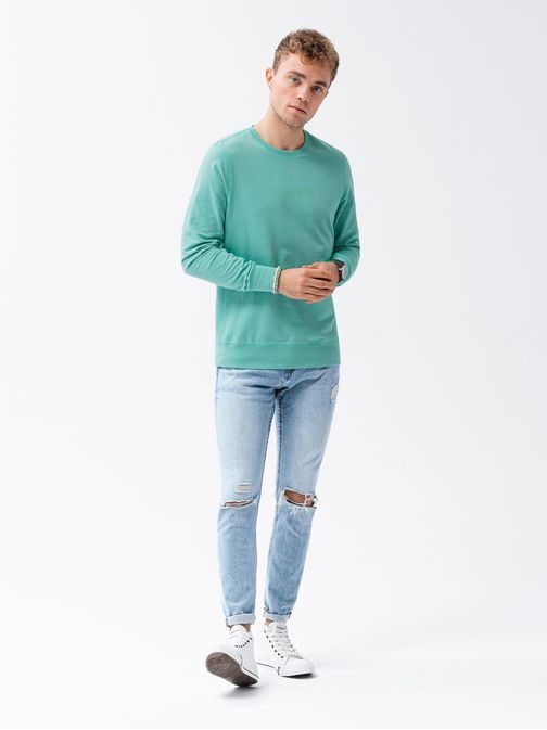 Trendovski turkizen pulover B1160