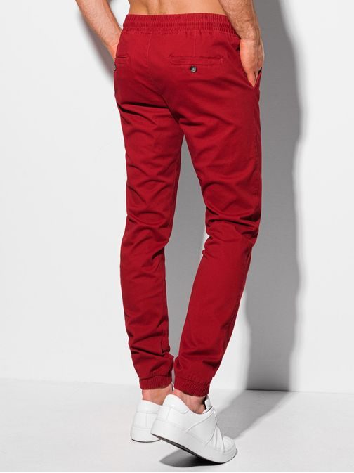 Udobne rdeče jogger hlače P1091