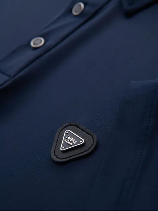 Elegantna temno modra moška polo majica V3 POSS-0150