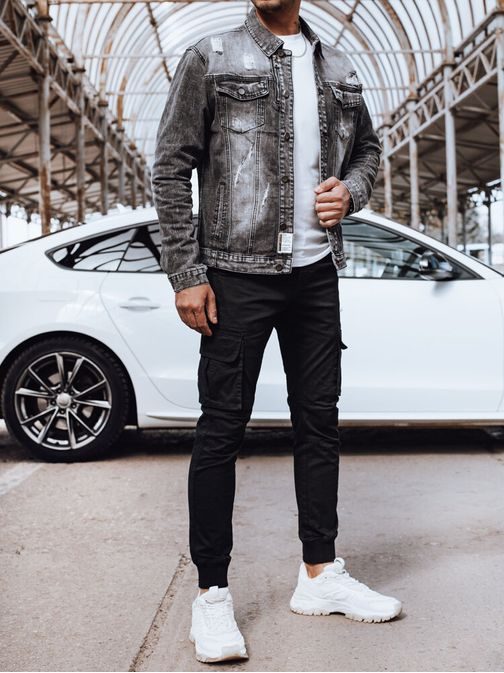 Trendovska črna jeans jakna