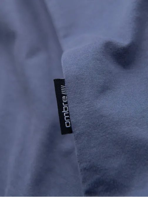 Osnovna bombažna majica iz džinsa z okroglim vratom V7 TSBS-0236