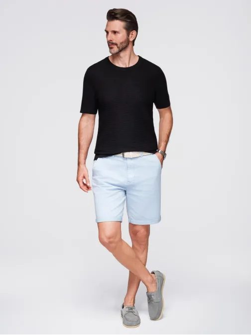 Črna moška pletena majica V3 TSCT-0253