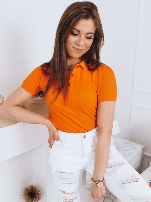 Senzacionalna ženska polo majica v pomarančni barvi Sherry