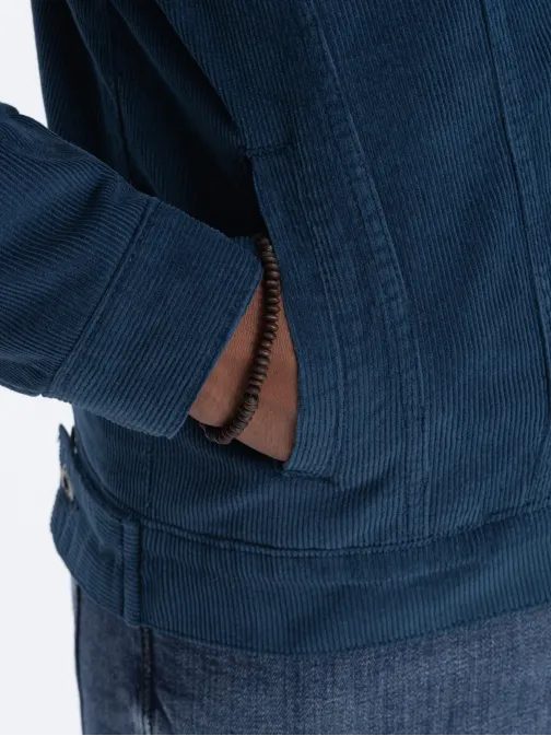 Granatna prehodna jeans jakna C524