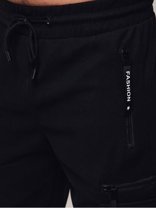 Moderne črne joggerje z žepi