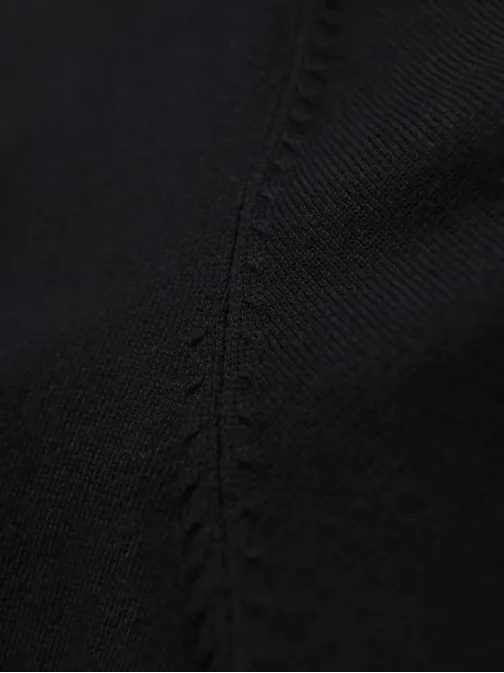 Moška črna jopica z gumbi V2 SWCD-0126