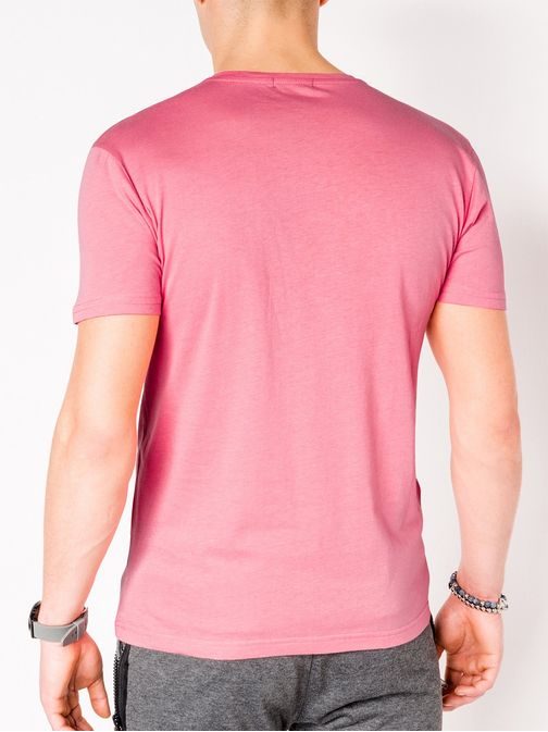 Moderna rožnata majica za moške s986 - Pravimoski.si
