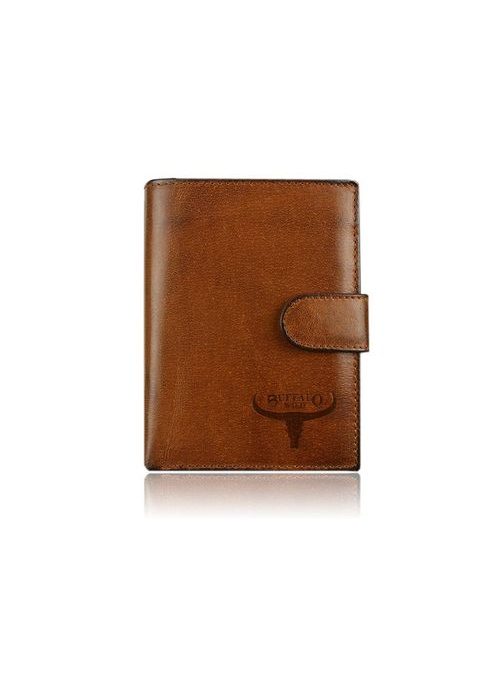 Stilska rjava moška denarnica z zaponko
