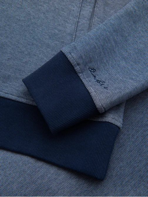 Elegantna modra moška jopa brez kapuce v2 om-sszp-0238