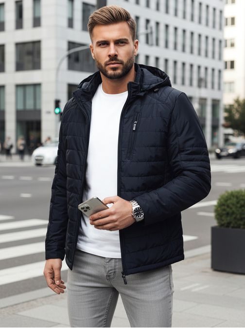 Moderna prehodna mornarska jakna s kapuco