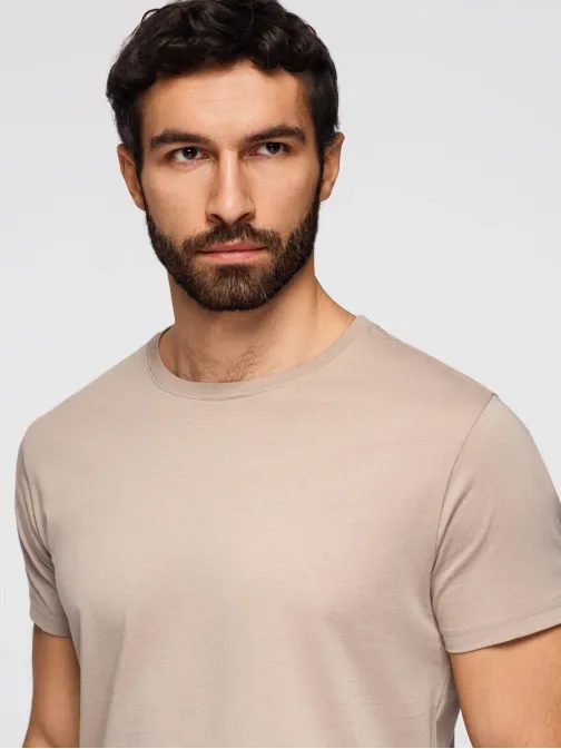 Trije paketi majic mešanica zelena/bež/bela V14 TSBS-0268