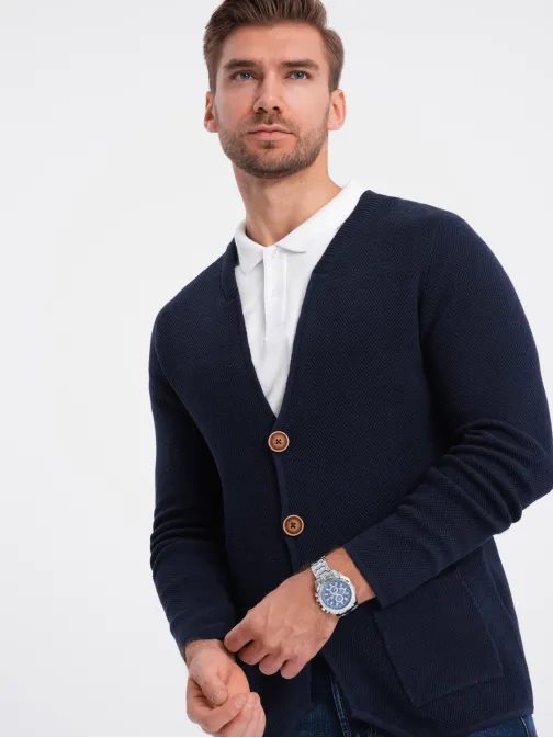 Eleganten granat kardigan na gumbe V3 SWCD-0109