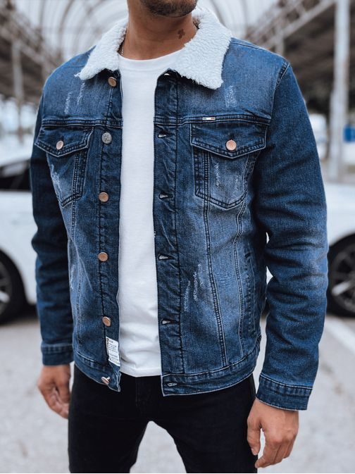 Originalna temno modra prehodna jeans jakna