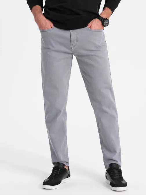 Elegantne kavbojke v sivi barvi P1058