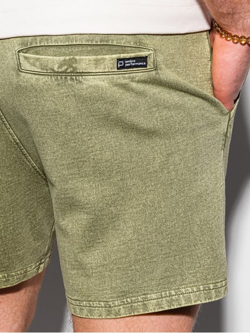 Olivno zelene kratke hlače modnega dizajna W293