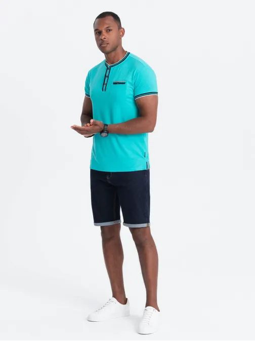 Zanimiva turkizna majica V7 TSCT-0175