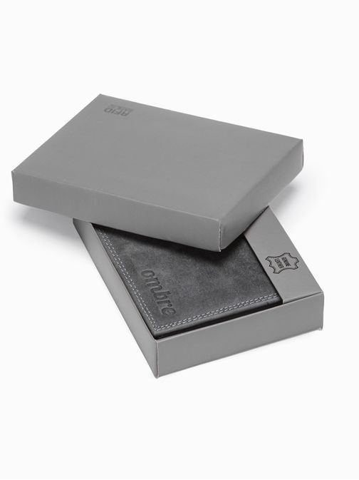 Moderna črna usnjena denarnica A092
