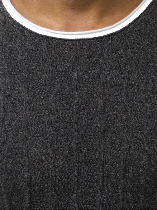Trendovski grafit moški pulover MACH/2137