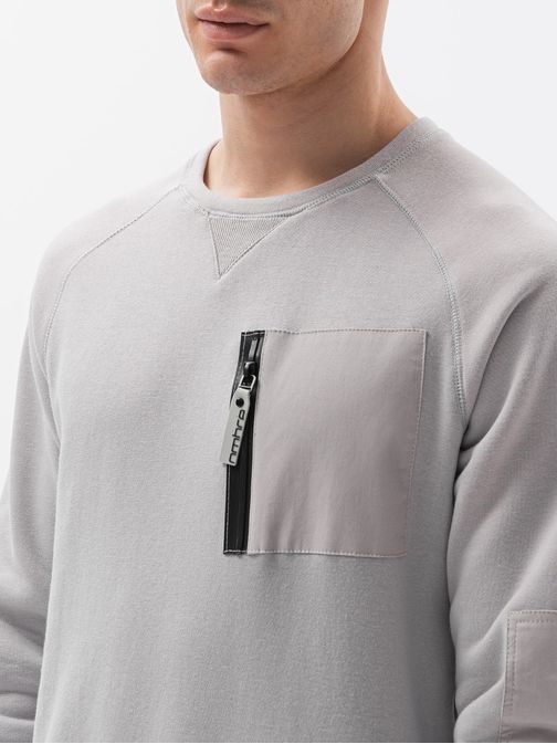 Originalen svetlo siv pulover B1151
