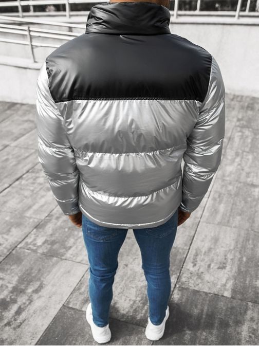 Stilska zimska jakna v srebrni barvi JB/JP1188/2Z