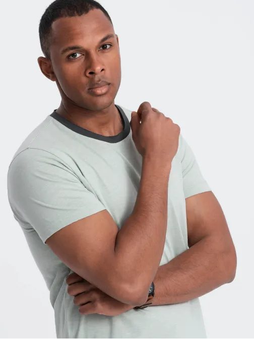 Trendovska svetlo zelena majica brez potiska V2 TSCT-22SS-004