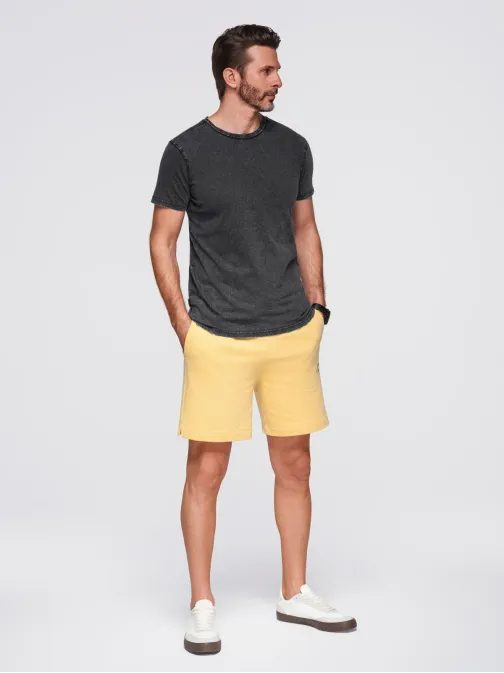 Črna moška majica s spranim vzorcem V1 TSWT-0116