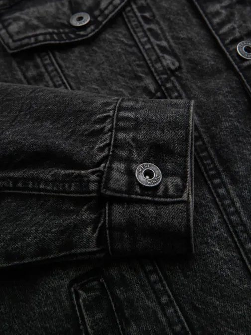 Moška črna džins jakna V3 JADJ-0219