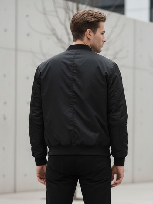 Modna moška prehodna jakna v črni barvi