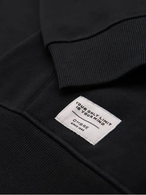 Modna črna majica s kapuco SSBN-0270