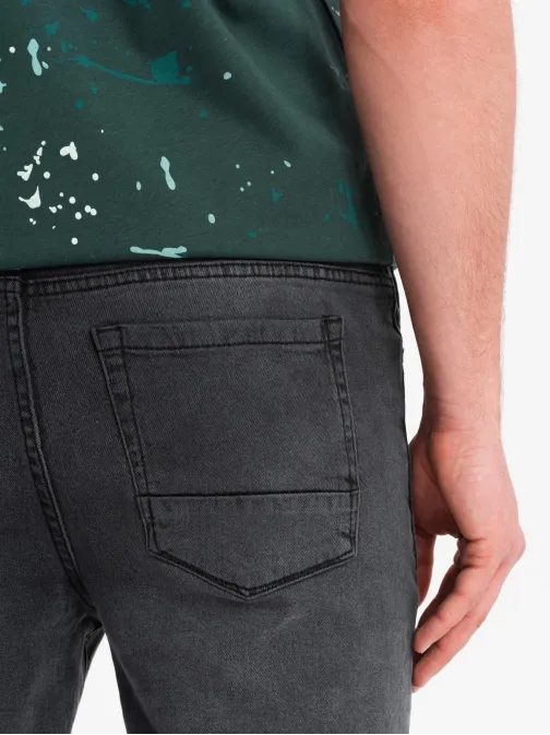 Sodobne sive kratke hlače iz džinsa z odrgninami V3 SRDS-0186