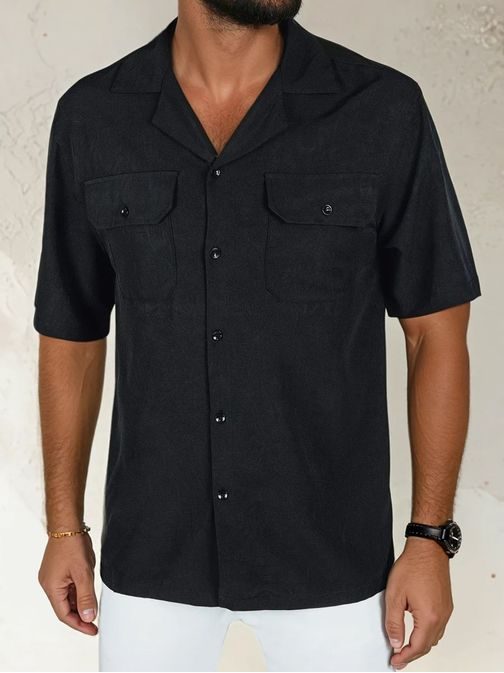 Priložnostna črna moška srajca