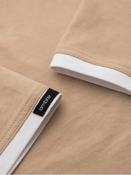 Edinstvena bež majica s kapuco V5 TSCT-0256