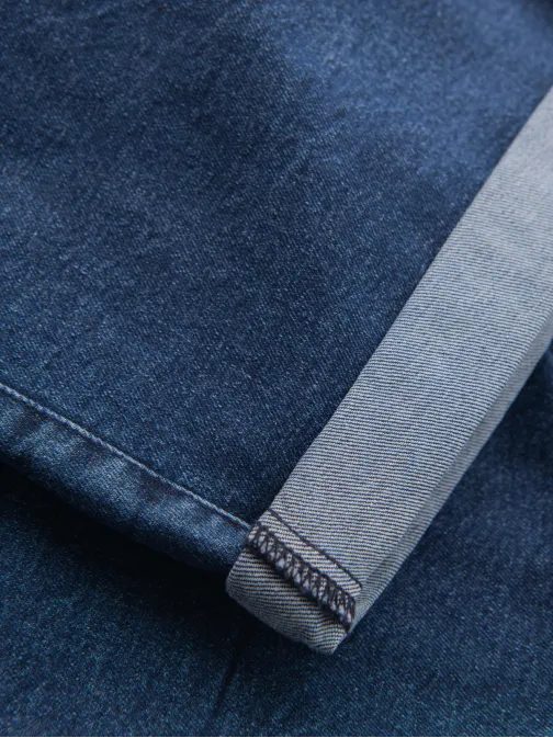 Elegantne temno modre kratke hlače iz džinsa V2 SRDS-0161