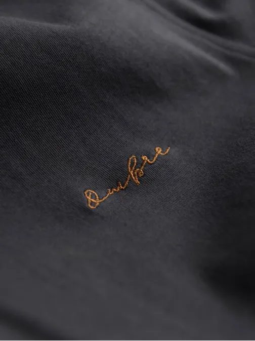 Modna grafitna srajca z našitkom V6 SHCS-0138