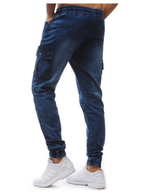 Joggery moške denim look modre