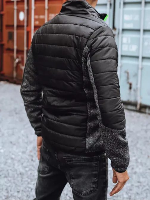 Stilska prehodna jakna v črni barvi