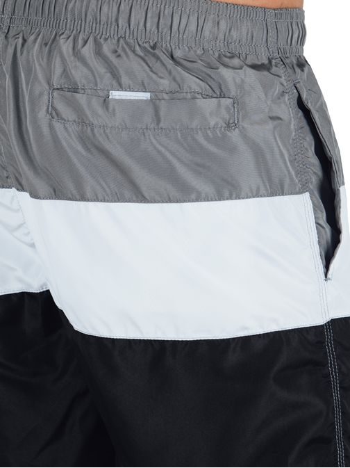 Tribarvne sivo-bele moške kopalke