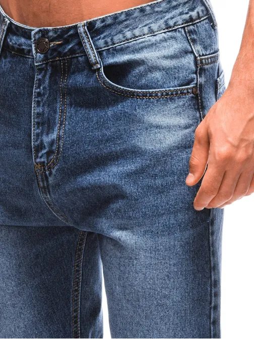 Trendovske jeans kratke hlače v modri barvi W480